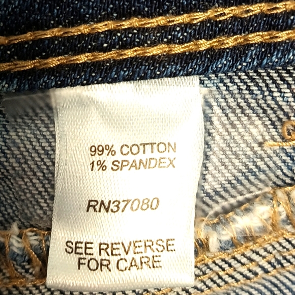 City Chic Blue Distressed Straight Leg Jeans / Size 16 - Picture 6 of 7